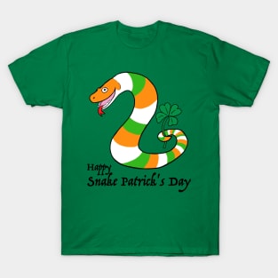 Happy Snake Patrick's Day Shamrock T-Shirt